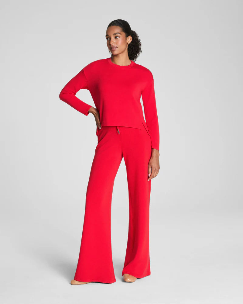 Spanx - Top - Air Essentials Long Sleeve Side Slit- Red - Findlay Rowe Designs