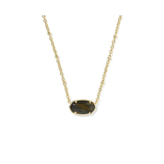 Kendra Scott - Necklace - Elisa Gold Short Pendant - Tiger Striped - Findlay Rowe Designs