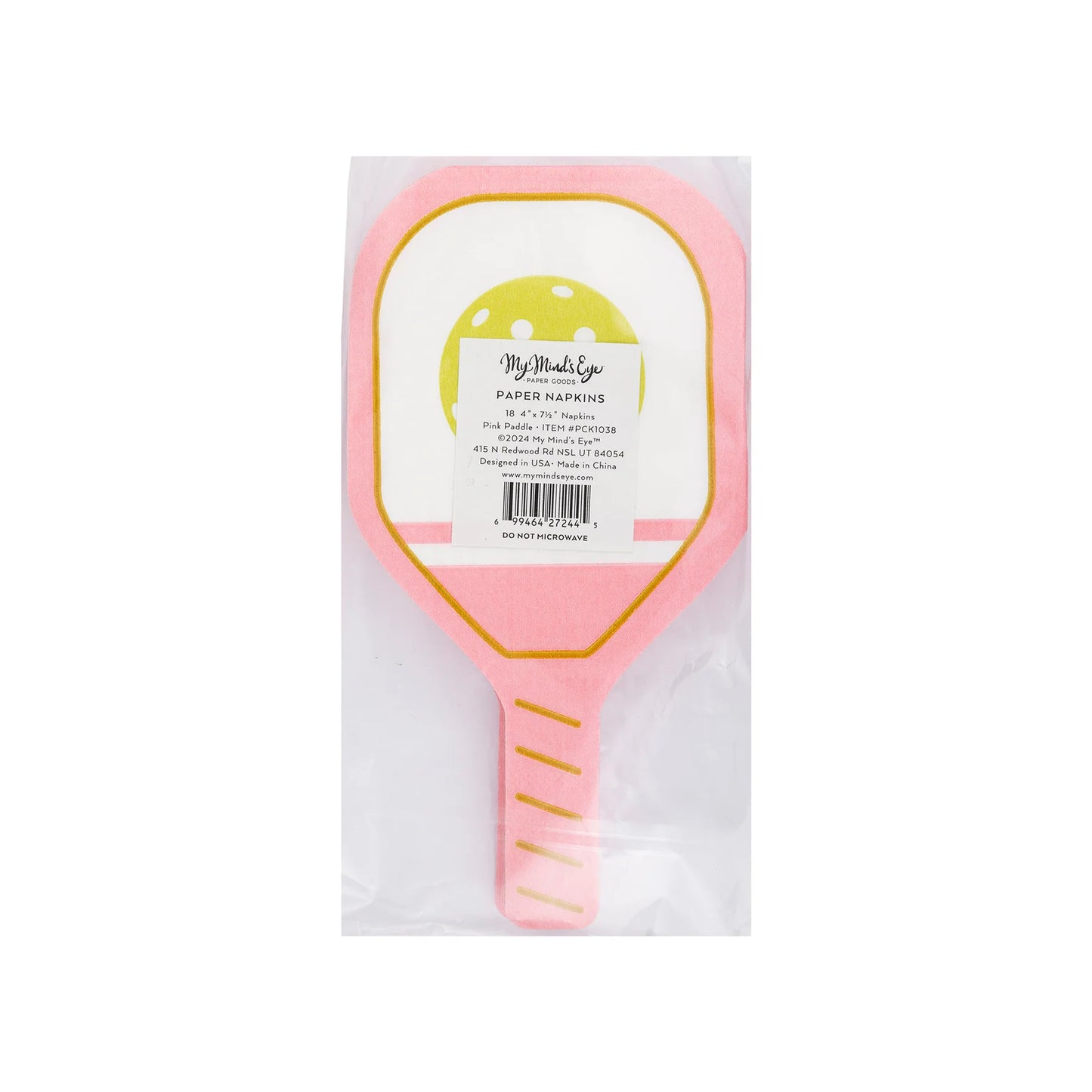Luncheon Napkin - Pickleball Pink Paddle