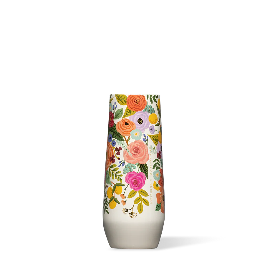 Corkcicle -  7oz Stemless  Flute - Rifle Paper Co. Garden Party - Findlay Rowe Designs