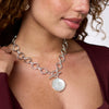 Julie Vos - Necklace - Honeybee Statement - Iridescent Tanzanite Blue - Silver