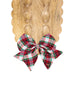 Mary Square - Magnetic Fabric Bow - Holiday Plaid