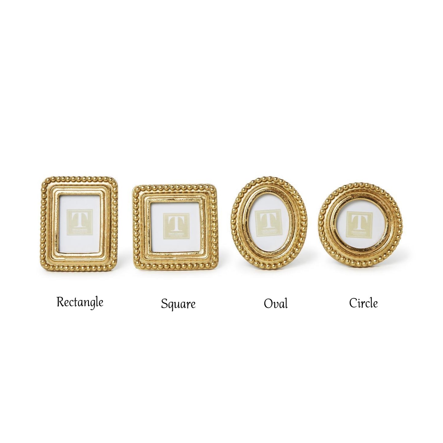 Frame - Mini 4 inch Beaded - Gold - Findlay Rowe Designs
