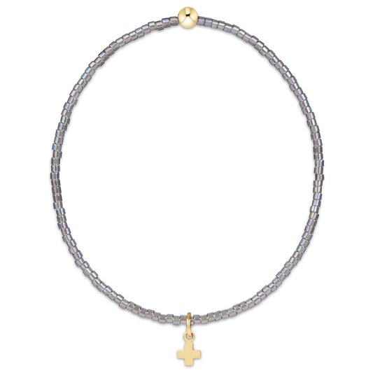 Enewton - Hope Classic Morning Mist Bracelet - Signature Cross Small Gold Charm