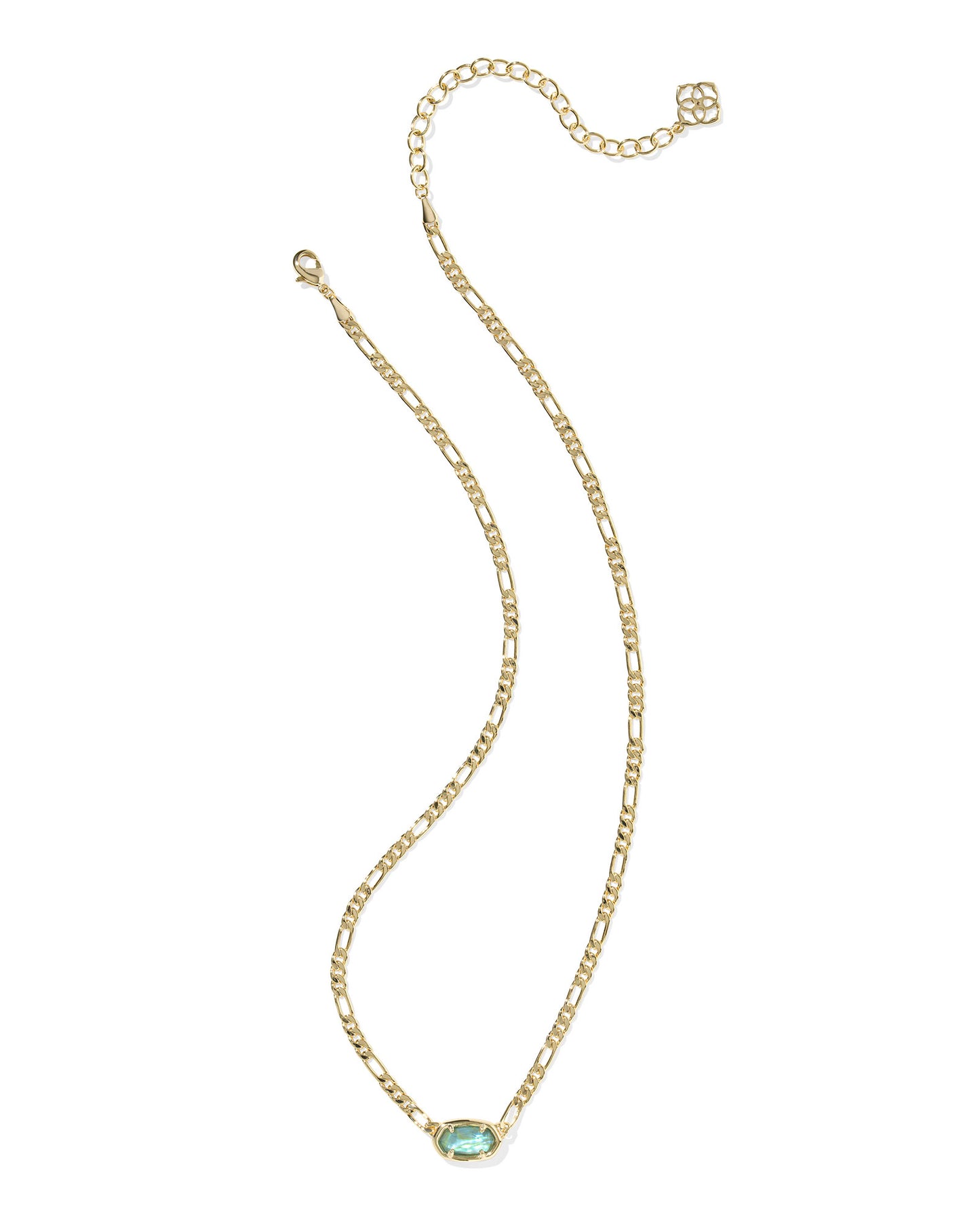 Kendra Scott - Necklace - Elisa Figaro Chain Short Pendant - Gold Deep Aqua Illusion - Findlay Rowe Designs