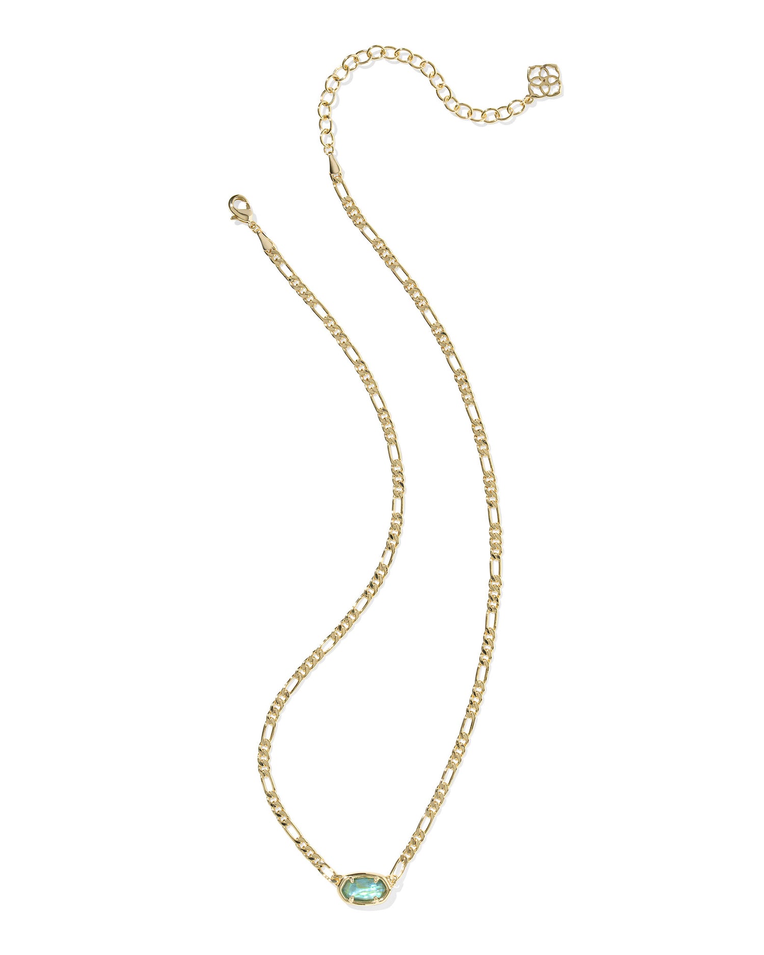 Kendra Scott - Necklace - Elisa Figaro Chain Short Pendant - Gold Deep Aqua Illusion - Findlay Rowe Designs