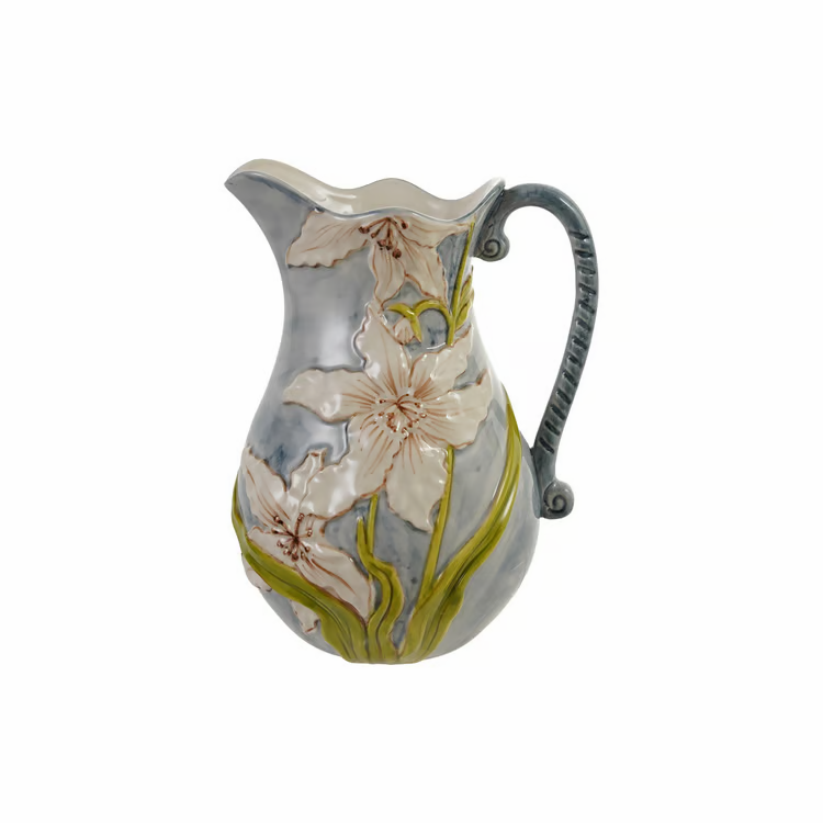 Hazel Mazel - Pitcher -Embossed Stoneware Flowers - Findlay Rowe Designs