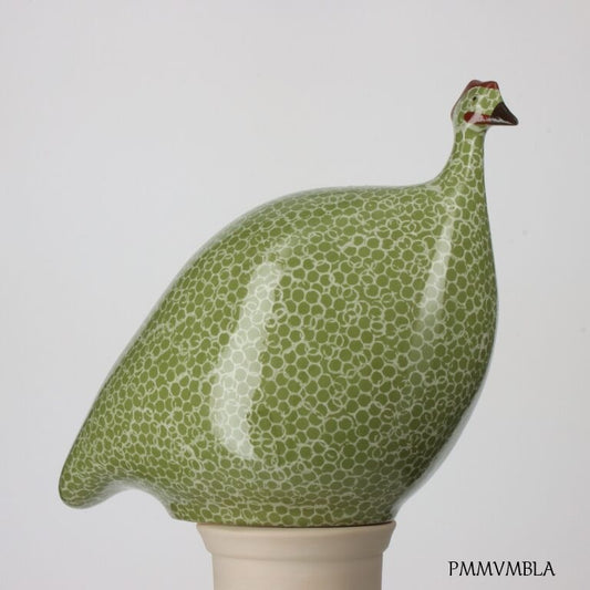 Guinea Fowl - Medium - Green Speckled White - Findlay Rowe Designs