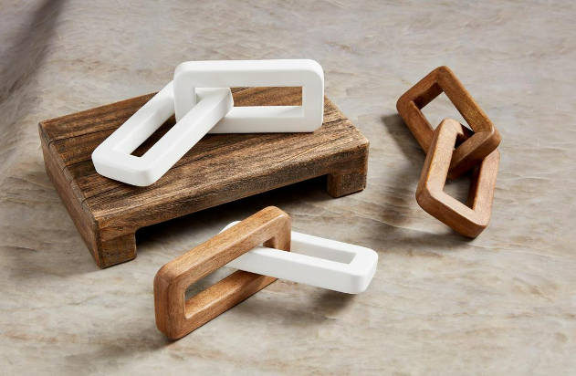 Mud Pie - Wood and Lacquer Decor Links - Findlay Rowe Designs