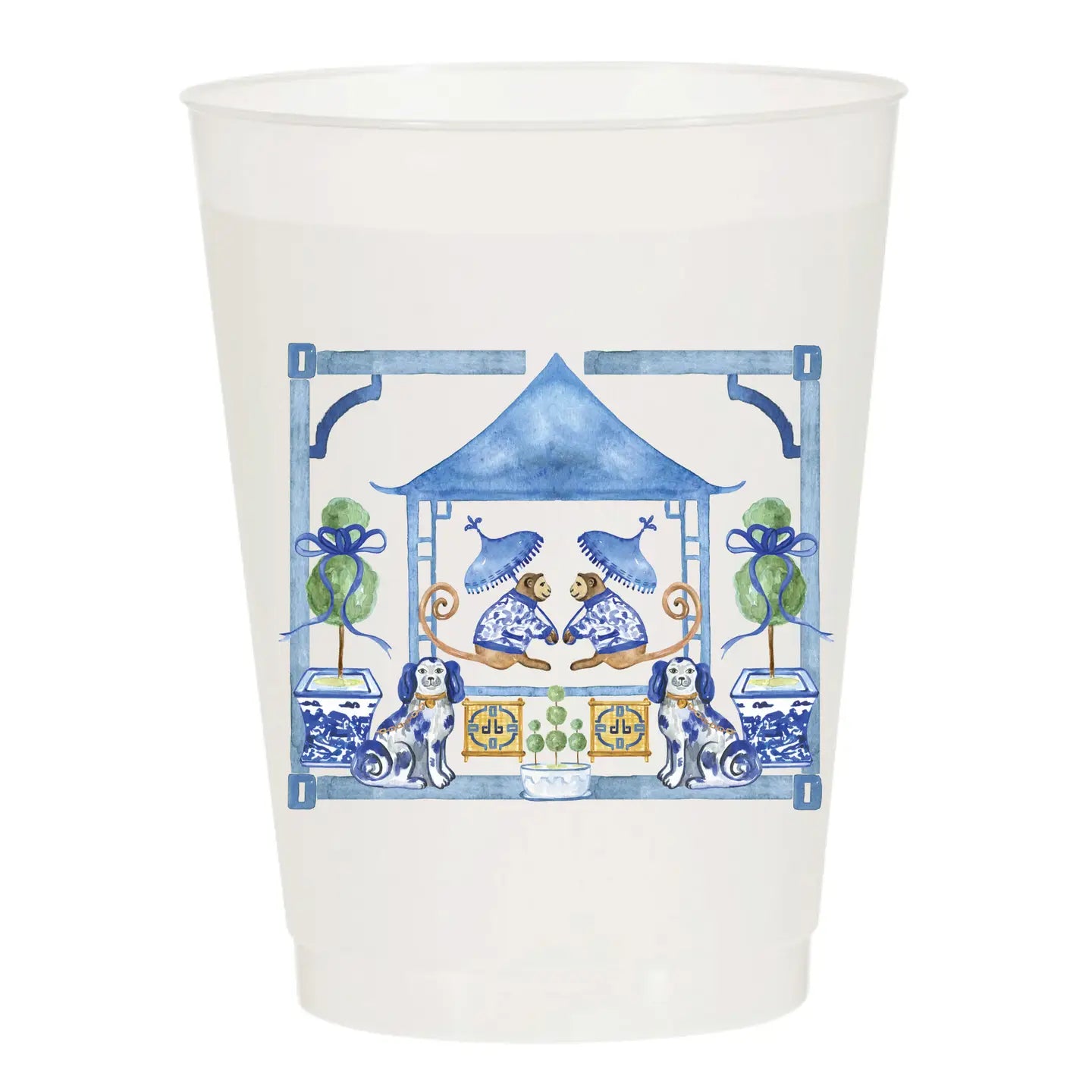 Frosted Party Cups - Chinoiserie All Day - Findlay Rowe Designs