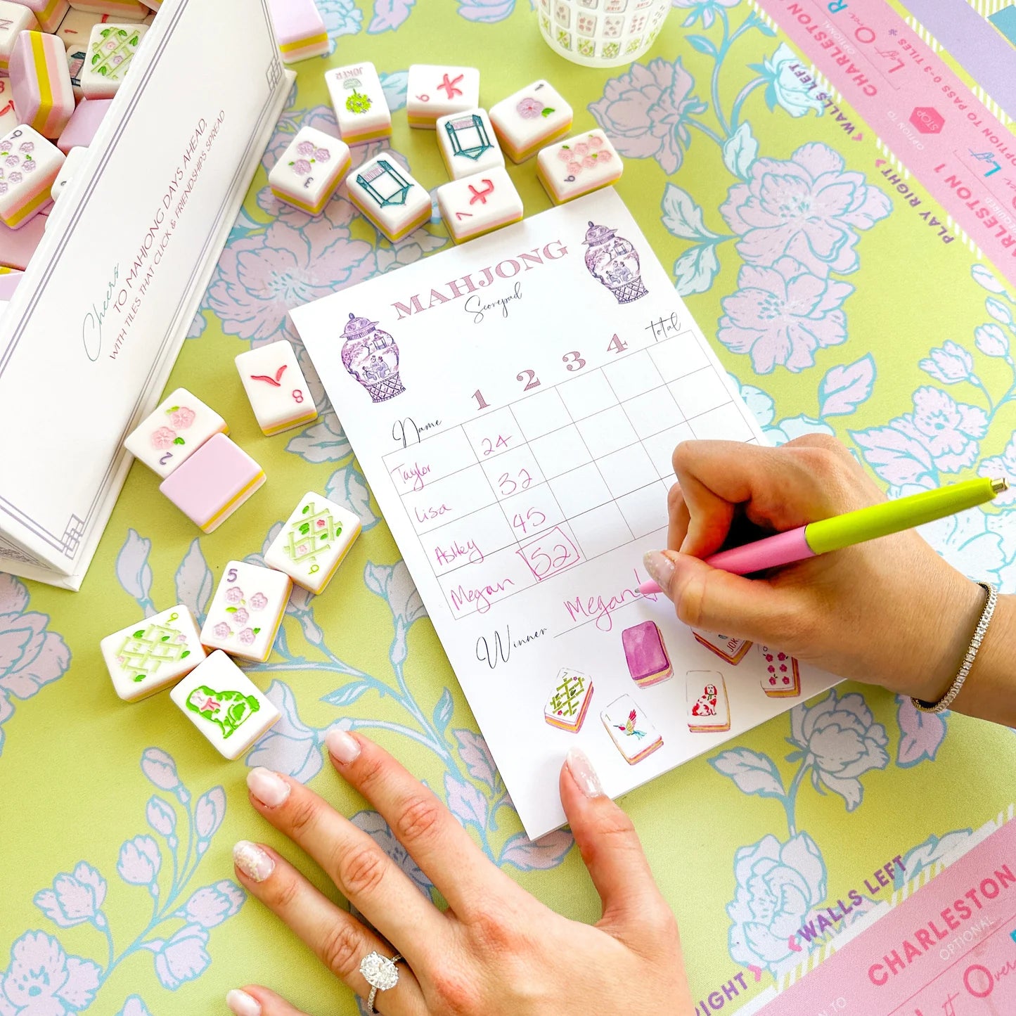 Taylor Paladino - Mahjong Scorecard Pad - Taylor Tiles