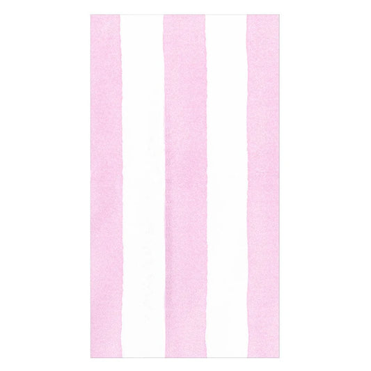 Caspari - Guest Towel Napkin - Cafe Stripe Light Pink Paper Linen - Findlay Rowe Designs