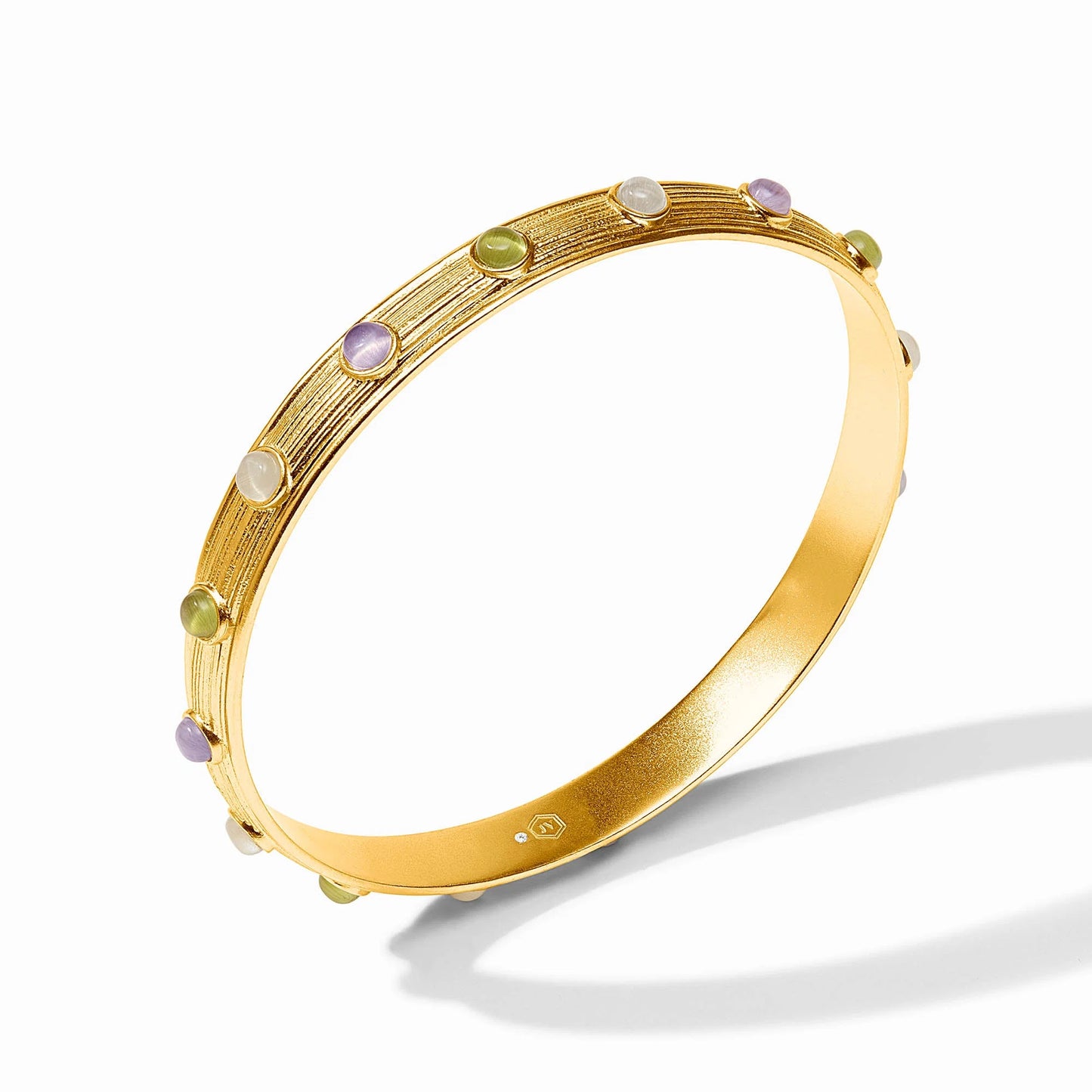 Julie Vos - Bracelet - Cobblestone Stone Bangle - Multi-Stone Cat's Eye - Medium