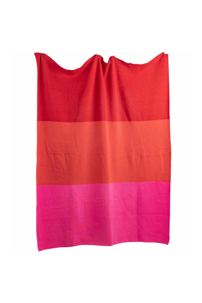 Blanket - Tri-Color Oversized Knitted