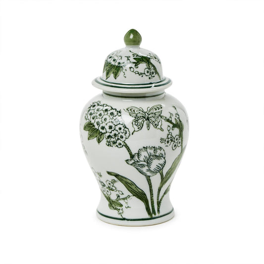 Ginger Jar - Primrose and Lotus Chinoiserie - Green - Findlay Rowe Designs