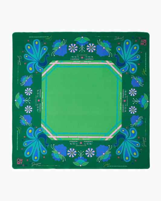 Oh My Mahjong - Birdie Mahjong Mat - Green - Findlay Rowe Designs