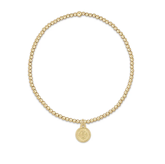 Enewton - Classic Gold 2mm Bead Bracelet - Blessing Small Gold Disc - Findlay Rowe Designs