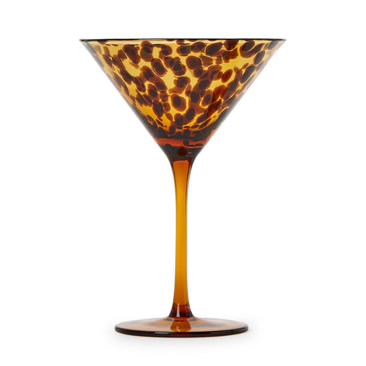 Martini Glass - 7oz Tortoise Print