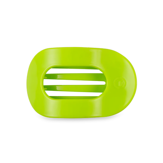 Teleties - Classic Medium Flat Round Hair Clip - Summer Brights Neon Green - Findlay Rowe Designs