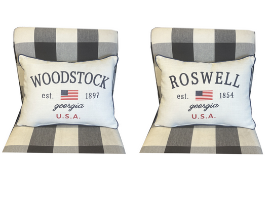 Little Birdie - Pillow - Hometown Roswell Woodstock - Findlay Rowe Designs