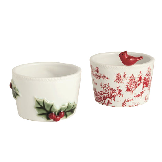 Mud Pie - Tidbit Bowl - Holly and Cardinal