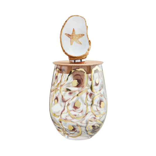 Mud Pie - Stemless Wine Set - Oyster