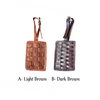 Luggage Tag - Chestnut Woven Leather - Findlay Rowe Designs