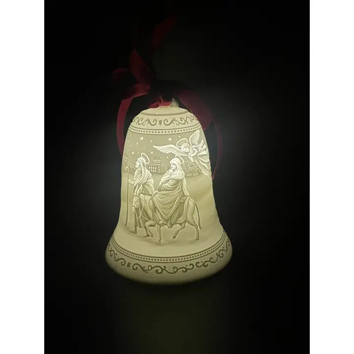 Ornament - Nativity Scene Bell LED