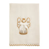 Mud Pie - Tea Towel - White Christmas - Embroidery White and Gold - Findlay Rowe Designs