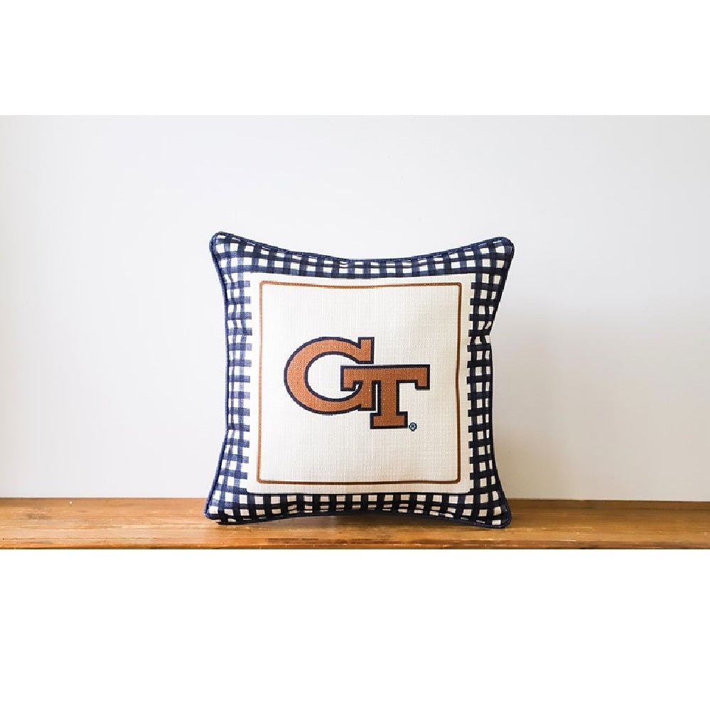 Little Birdie - Pillow - Gingham - Georgia Tech - Findlay Rowe Designs
