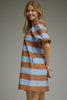 Entro - Dress - Mini Striped - Blue Brown - Findlay Rowe Designs