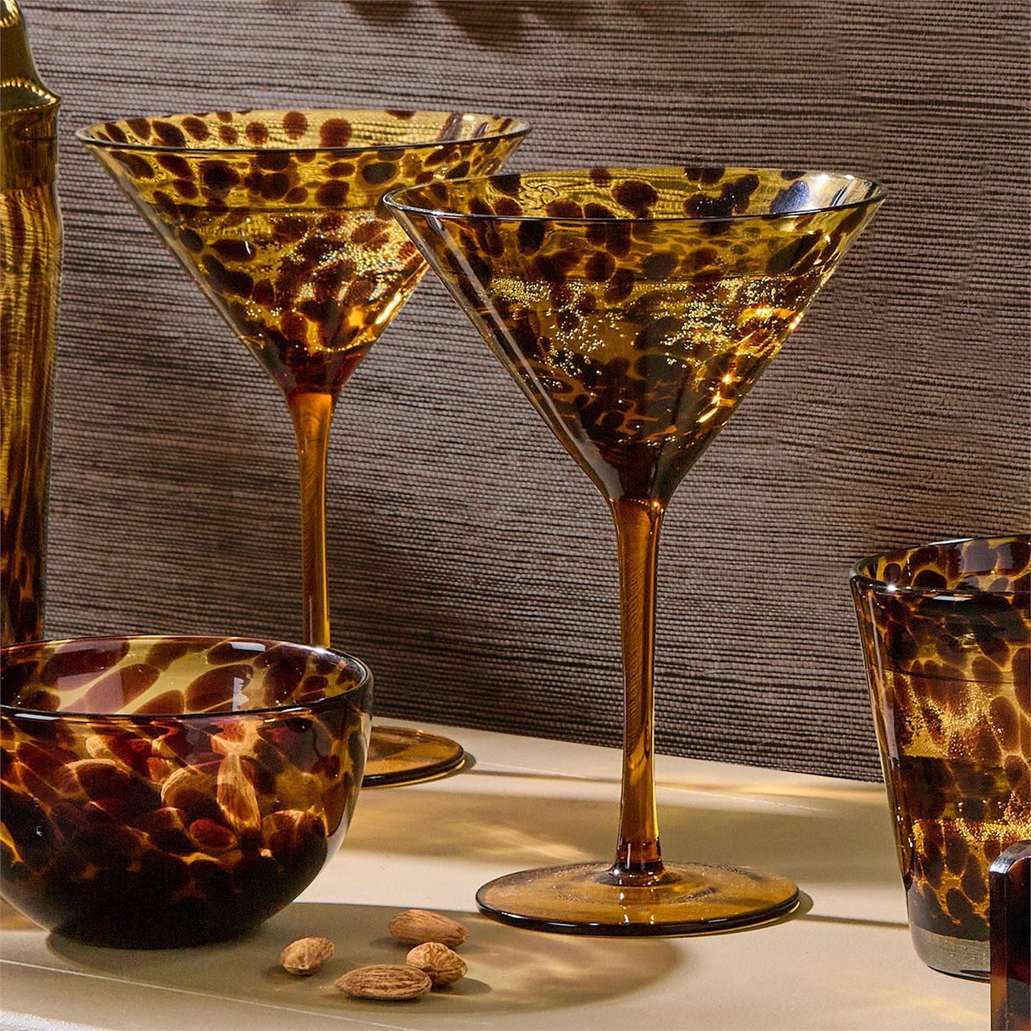 Martini Glass - 7oz Tortoise Print