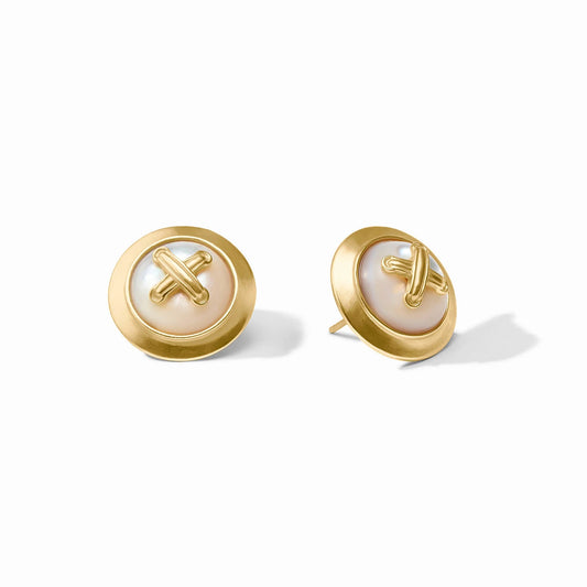 Julie Vos - Earrings - Essex Stud - Mother of Pearl