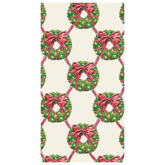 Hester & Cook - Guest Towel Napkins - Holiday Wreath