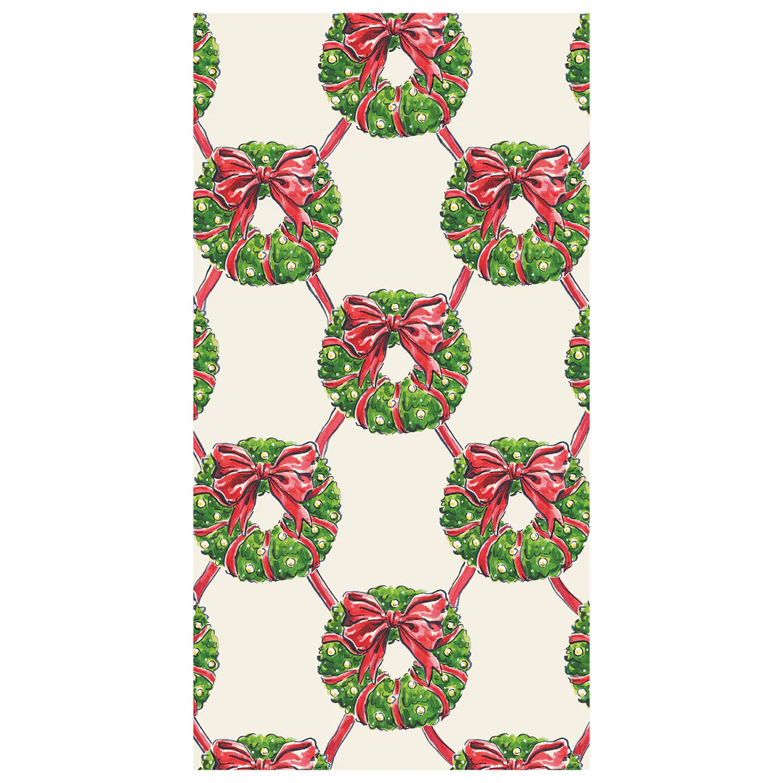 Hester & Cook - Guest Towel Napkins - Holiday Wreath