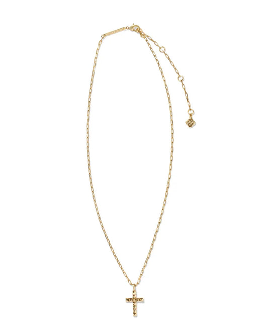 Kendra Scott- Jada Cross Short Pendant Necklace in Gold