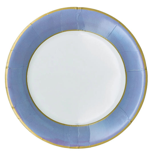 Caspari - Dinner Plates - Watercolor Blue Paper - Findlay Rowe Designs