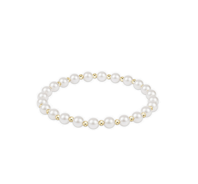 Enewton - Extends - Grateful Pattern 5mm Bead Bracelet – Pearl - Findlay Rowe Designs