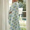 Laura Park - Fleece Blanket - Marigold Ticking Stripe Blue - Findlay Rowe Designs