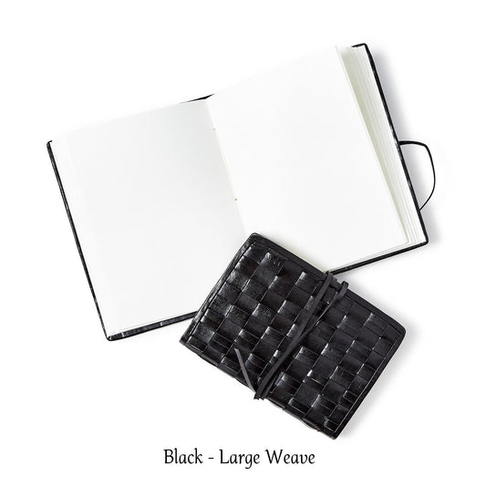 Journal - Woven Leather - Black - Findlay Rowe Designs