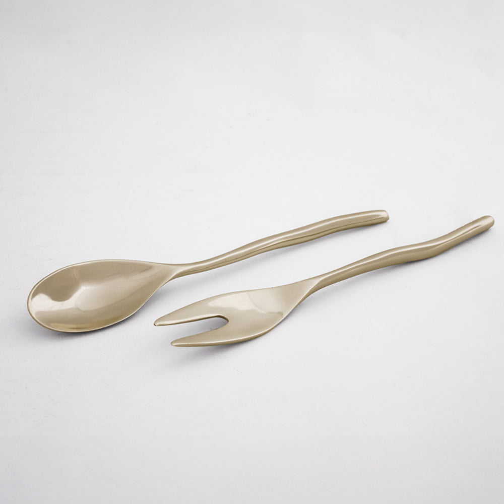 Beatriz Ball - Large Salad Servers - Sierra Modern Maia - Shiny Gold - Findlay Rowe Designs