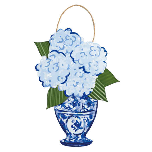 Mud Pie - Tin Door Hanger - Hydrangea - Findlay Rowe Designs