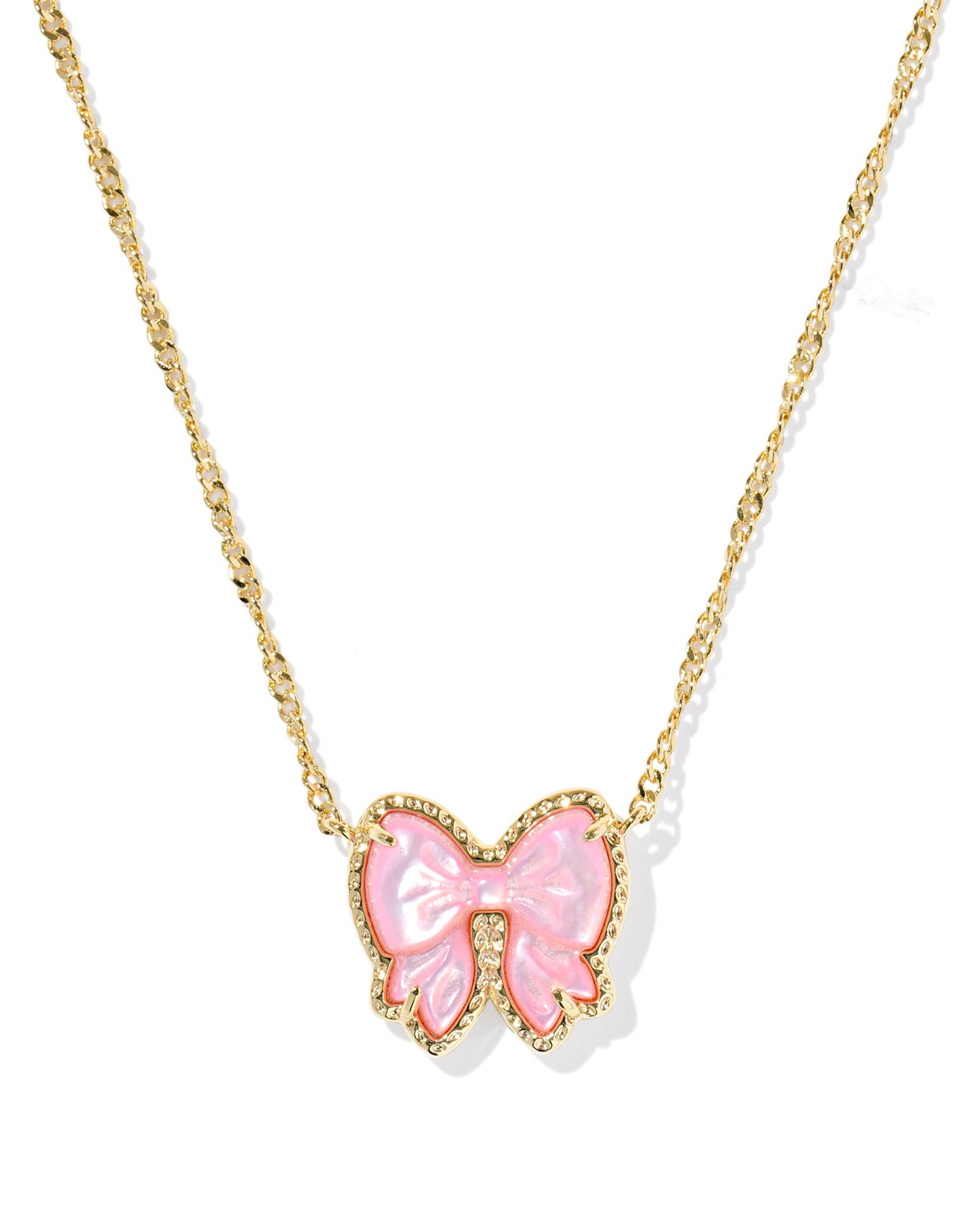 Kendra Scott - Haley Bow Short Pendant Necklace - Gold Blush Ivory Mother Of Pearl - Findlay Rowe Designs