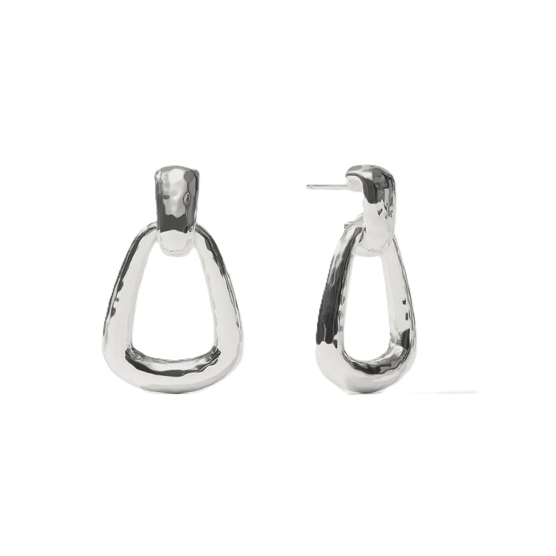 Julie Vos - Earrings - Sahara Demi Doorknocker - Silver