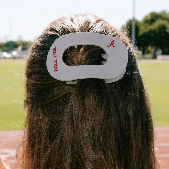 Teleties - Flat Round Hair Clip - Roll Tide - Medium