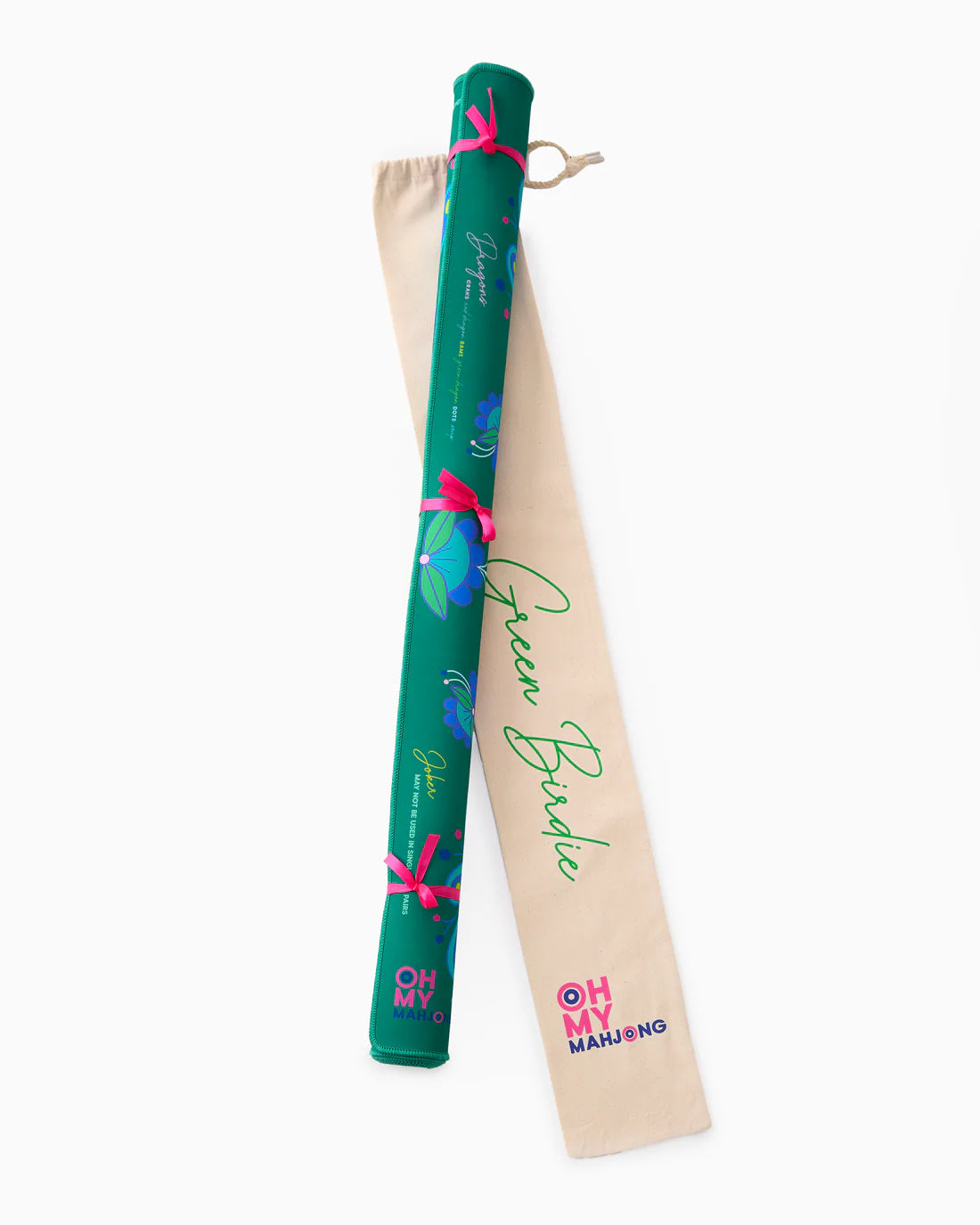 Oh My Mahjong - Birdie Mahjong Mat - Green - Findlay Rowe Designs