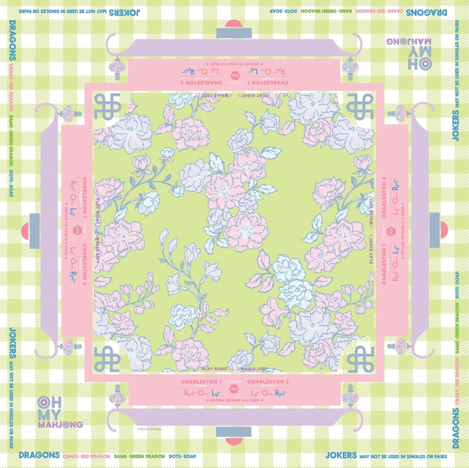 Oh My Mahjong - Mahjong Mat - Garden Party - Findlay Rowe Designs