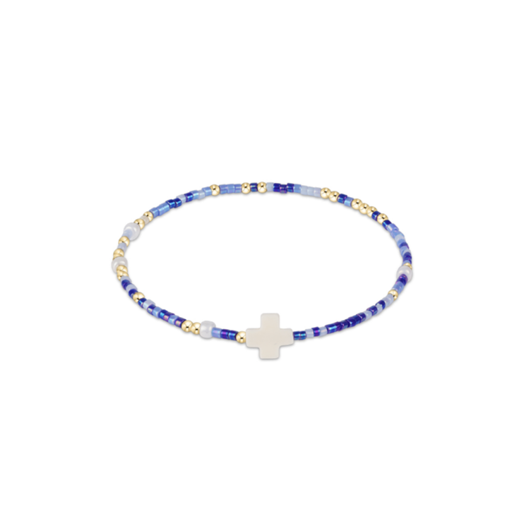 Enewton - Egirl Hope Unwritten Signature Cross Bracelet - Is A Smurf's Butt Blue? - Findlay Rowe Designs