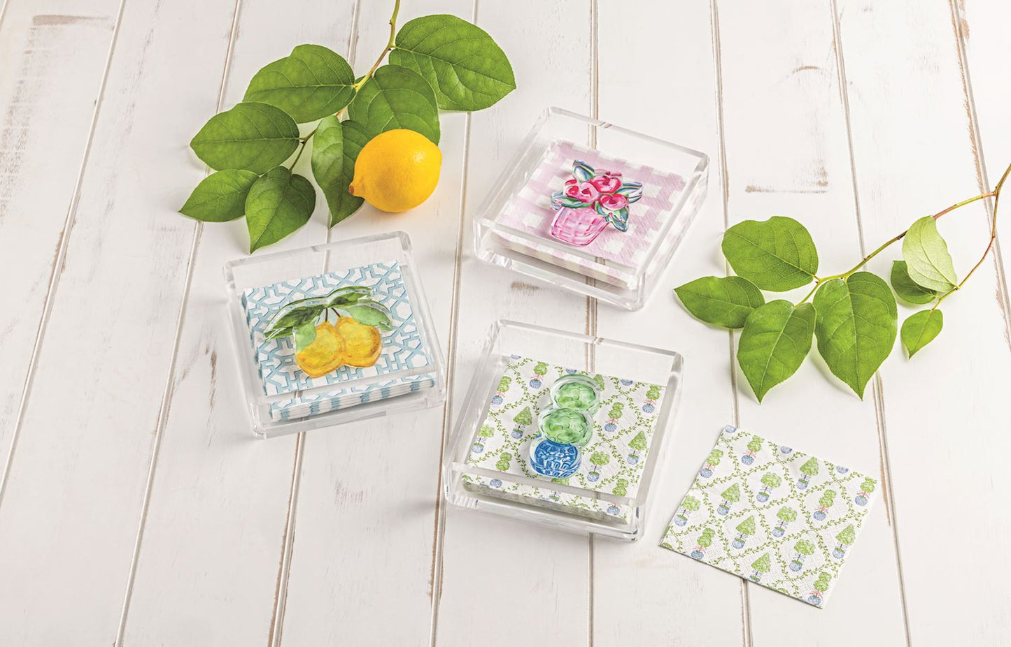 Mud Pie - Cocktail Napkin Set - Floral - Findlay Rowe Designs