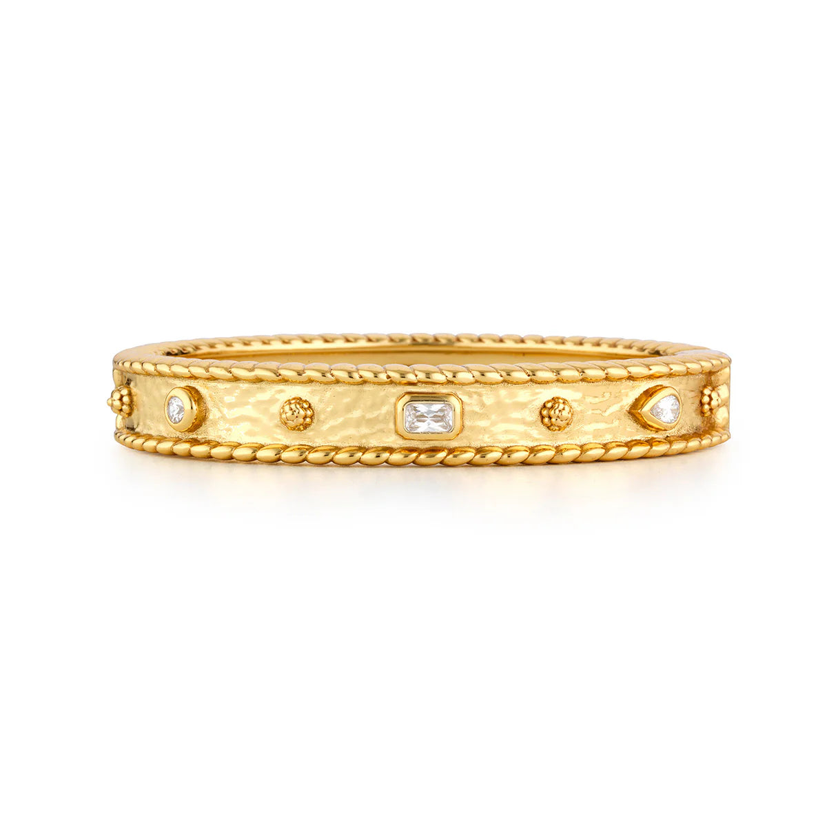 Bangle - Berry Gem Hinged - Clear Cubic Zirconia - Findlay Rowe Designs